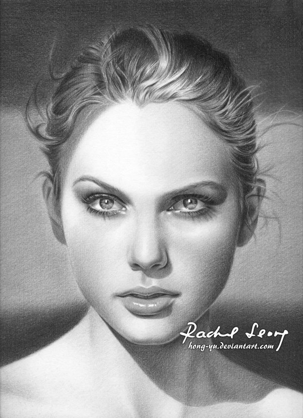  Pencil Drawings of Celebrities Portraits By Leong Hong Yu