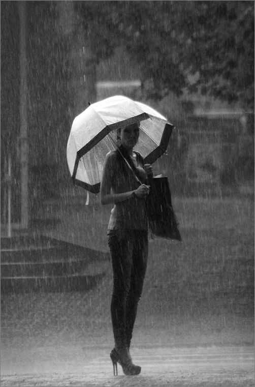 Pretty Girls Images In Rain