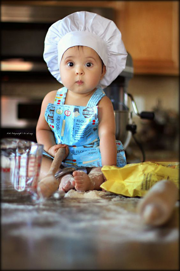 Cute Little Baby Chef Photography