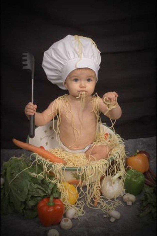 Cute Little Baby Chef Photography